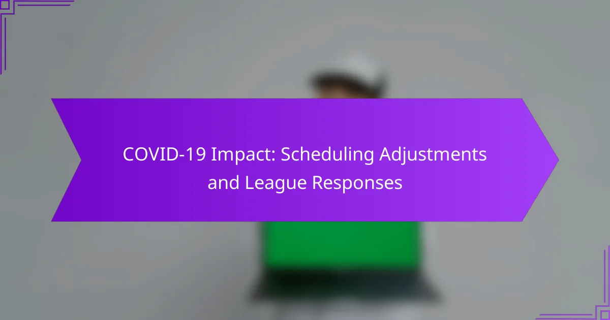 COVID-19 Impact: Scheduling Adjustments and League Responses