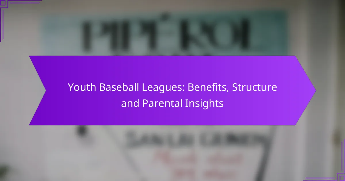 Youth Baseball Leagues: Benefits, Structure and Parental Insights