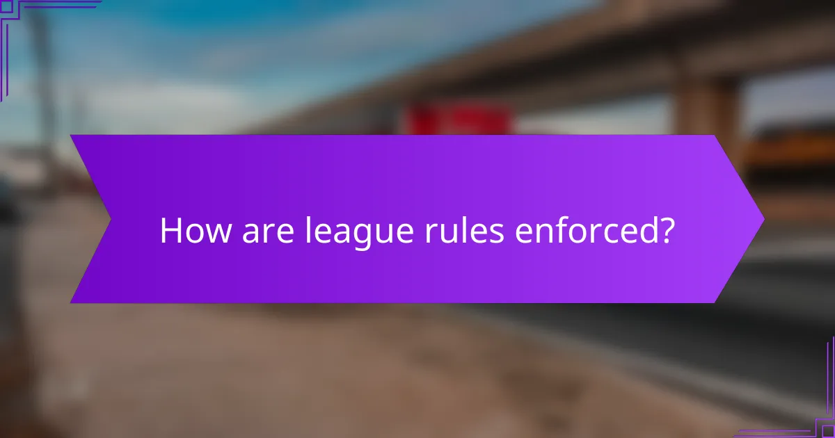 How are league rules enforced?
