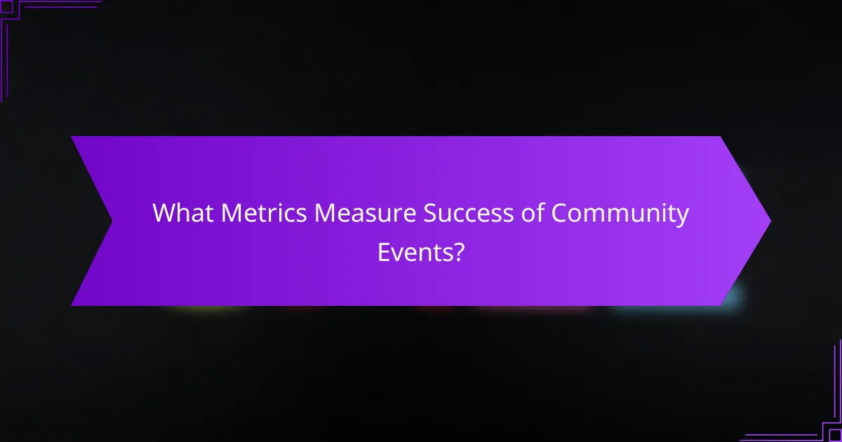 What Metrics Measure Success of Community Events?